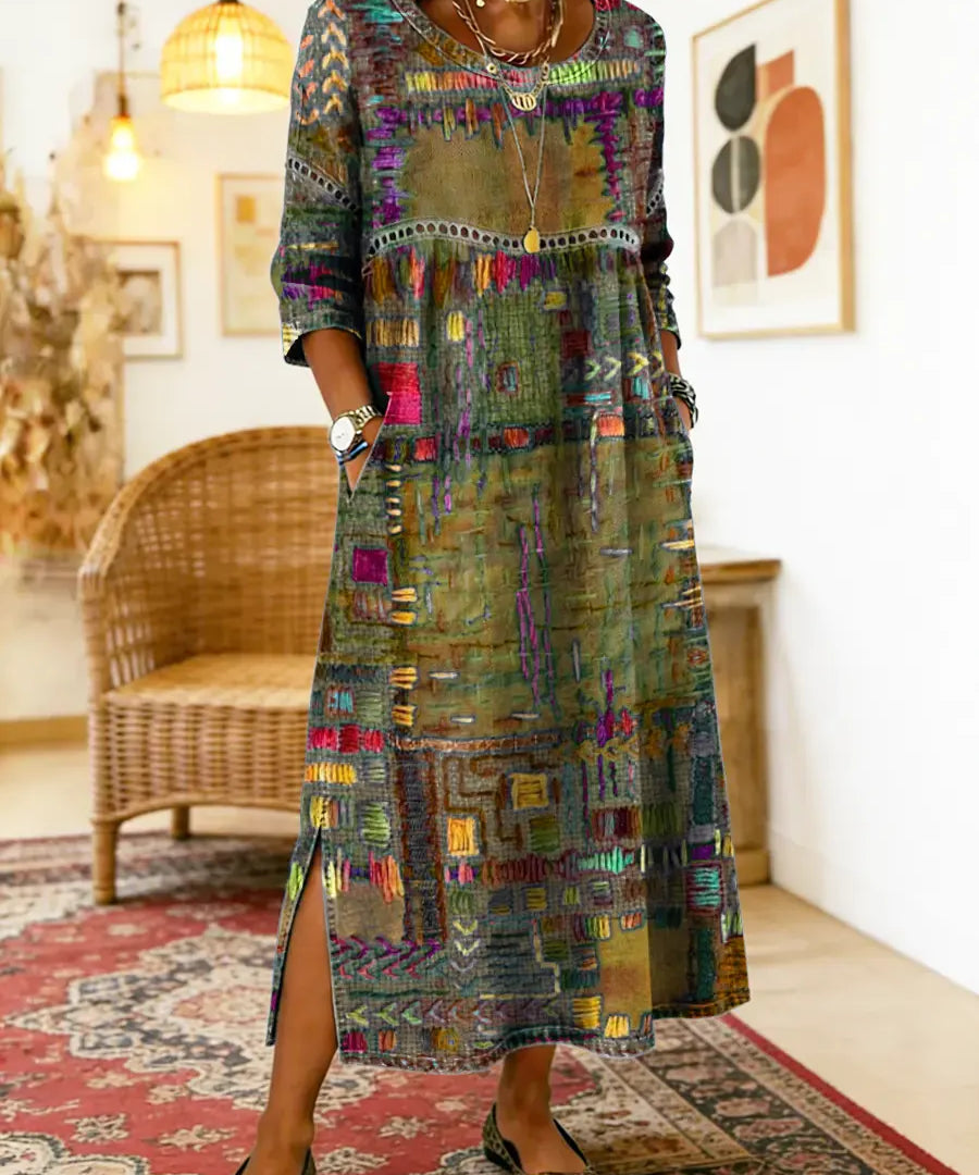 Bruna | Vestido Midi Estampado