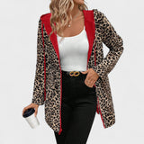 Evie | Casaco reversível com capuz e padrão de leopardo