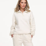 Sweater Creme Knopen LS Jogging