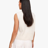 Colete Sem Mangas Creme - Gilet