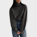Emilie - Sweater de Gola Alta Sofisticado e Elegante