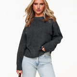 Sweater Básica em Cinza Escuro