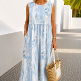 Sara | Vestido Midi Folhas