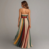 Leonor - Vestido Longo Colorido Sem Mangas