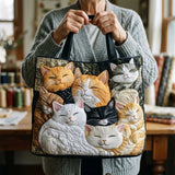 Bolso Artesanal Acolchado - Gatinhos Dormidos