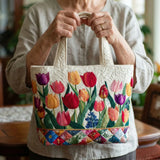 Bolso Acolchado - Jardim de Tulipas