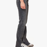 Jeans Cinzentos + Top Básico Preto de Manga Curta - Conjunto