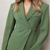 Blazer Verde Luxuoso Ajustado