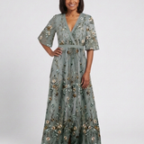 Élodie – Vestido longo floral com decote em V