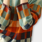 Jana | Sweater de Gola Alta em Patchwork