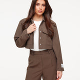 Jas Cropped Khaki Studio