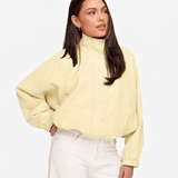 Casaco Oversized em PU Amarelo Claro - Jas