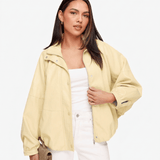 Casaco Oversized em PU Amarelo Claro - Jas