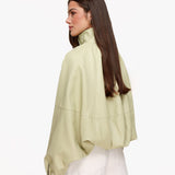 Casaco Oversized em PU Verde Claro