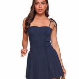 Corset Marinho Petite - Vestido