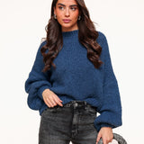 Pullover de Lã Azul Marinho