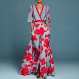 Mila™ | Vestido Maxi com Decote em V Fluido