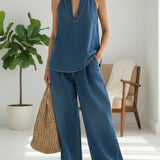 Ivy™ | Conjunto de duas peças em denim vintage