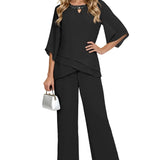 Laura | Conjunto Formal Sofisticado de Corte Solto
