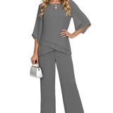 Laura | Conjunto Formal Sofisticado de Corte Solto