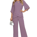 Laura | Conjunto Formal Sofisticado de Corte Solto