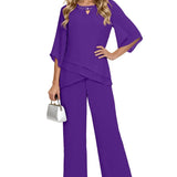 Laura | Conjunto Formal Sofisticado de Corte Solto