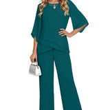 Laura | Conjunto Formal Sofisticado de Corte Solto