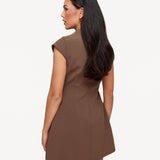 Taupe Aangesloten SS - Vestido