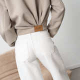 Detalhe da Parte Traseira Taupe Premium - Casaco