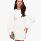 Vestido de Manga Balão Regular Ajustado Witte