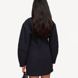 Vestido Preto Ajustado com Mangas Balão LS