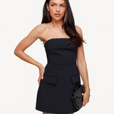 Vestido Preto Sem Alças em L